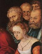 CRANACH, Lucas the Elder Christ and the Adulteress (detail) dfh oil painting picture wholesale